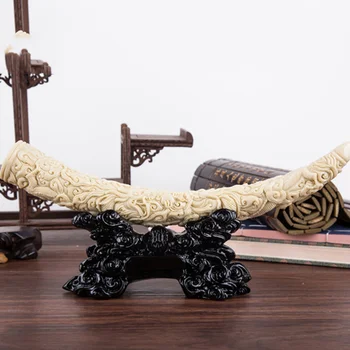 

1Pc Imitation Ivory DIY Nice Ornament Craft Desktop Decor Elephant Tooth Model