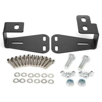 

1 Set Hood Hinge High Lift Jack Mount Bracket for Jeep Wrangler CJ 44-86 TJ 97-06 Hood-Mount Black Mounting Barcket