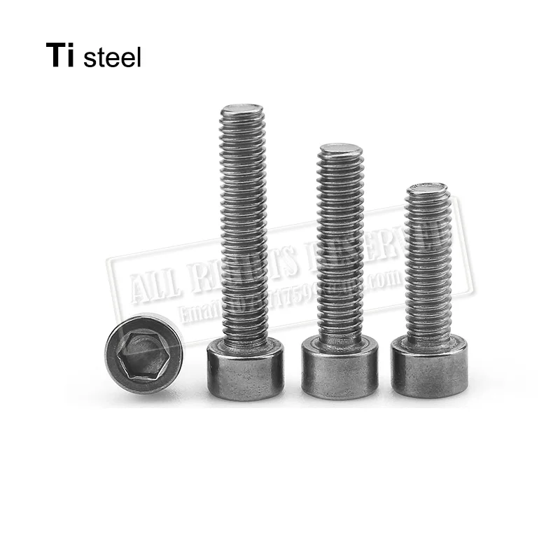 

M3 bolt 6mm titanium hexagon boltti bolts titanium steel screw rod hexagon flange bolts 10pcs