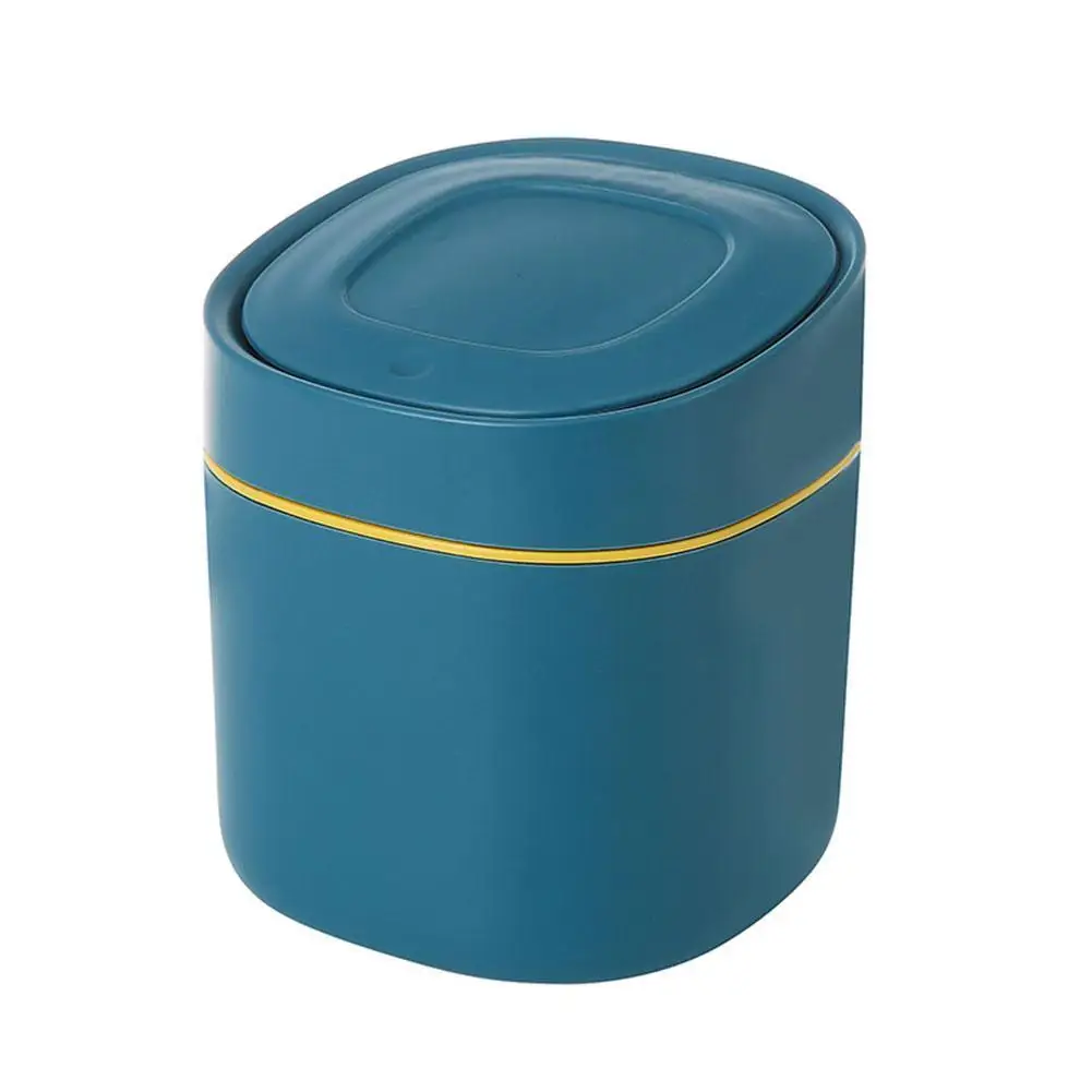 

Desktop Trash Can Household Creative Push-type Pop-lid Storage Can Paper Table Trash Basket Fruit Mini Coffee Kitchen Shell F6C6