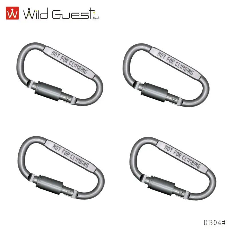 

4 pcs D-Ring Carabiner Camping Survival Tool Outdoor Key Chain Climbing Carabiner Screw Lock Hook Aluminum Hanging Buckle