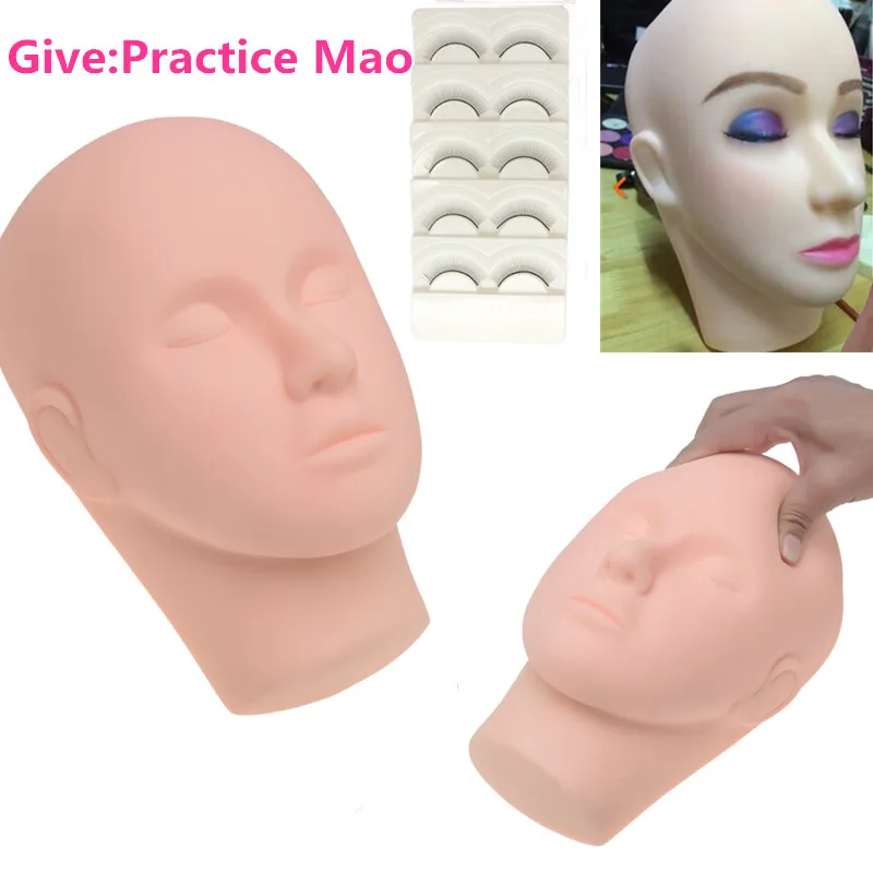 

Soft type Massage Training Eyelashes Grafted Mannequin Head Makeup Practice Model Fake Mannequin Training Head Model