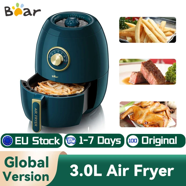 Bear 3L Air Fryer 1350W Electric Deep Fryers Oil Free Health Fryer  Adjustable Timing Cake French