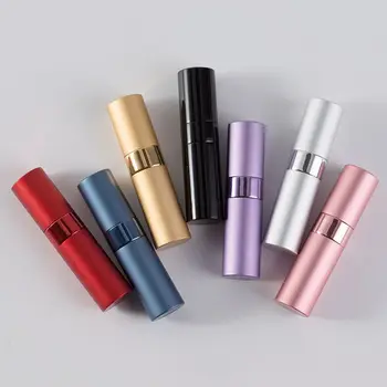

8ML Portable Rotating Spray Perfume Bottle Aluminum Split Bottle Rotating Telescopic Spray Bottle Empty Bottle