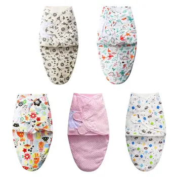

Newest Soft Cotton Swaddle Blanket Adjustable Infant Swaddling Wrap Baby Sleepsack Gift P31B