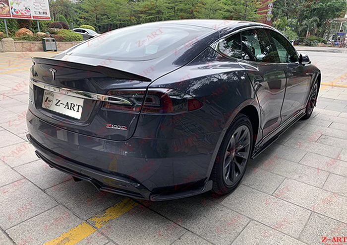 2013- Z-ART для Tesla модель S R углеродное волокно аэрокит углеродное волокно широкий обвес комплект для Tesla модель S углеродное волокно Тюнинг Комплект