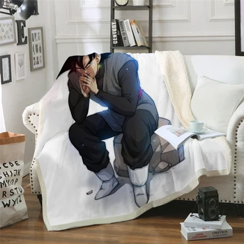 

Dragon Ball 3D Printed Sherpa Blanket Couch Quilt Cover Travel Bedding Outlet Velvet Plush Throw Fleece Blanket Bedspread DB6