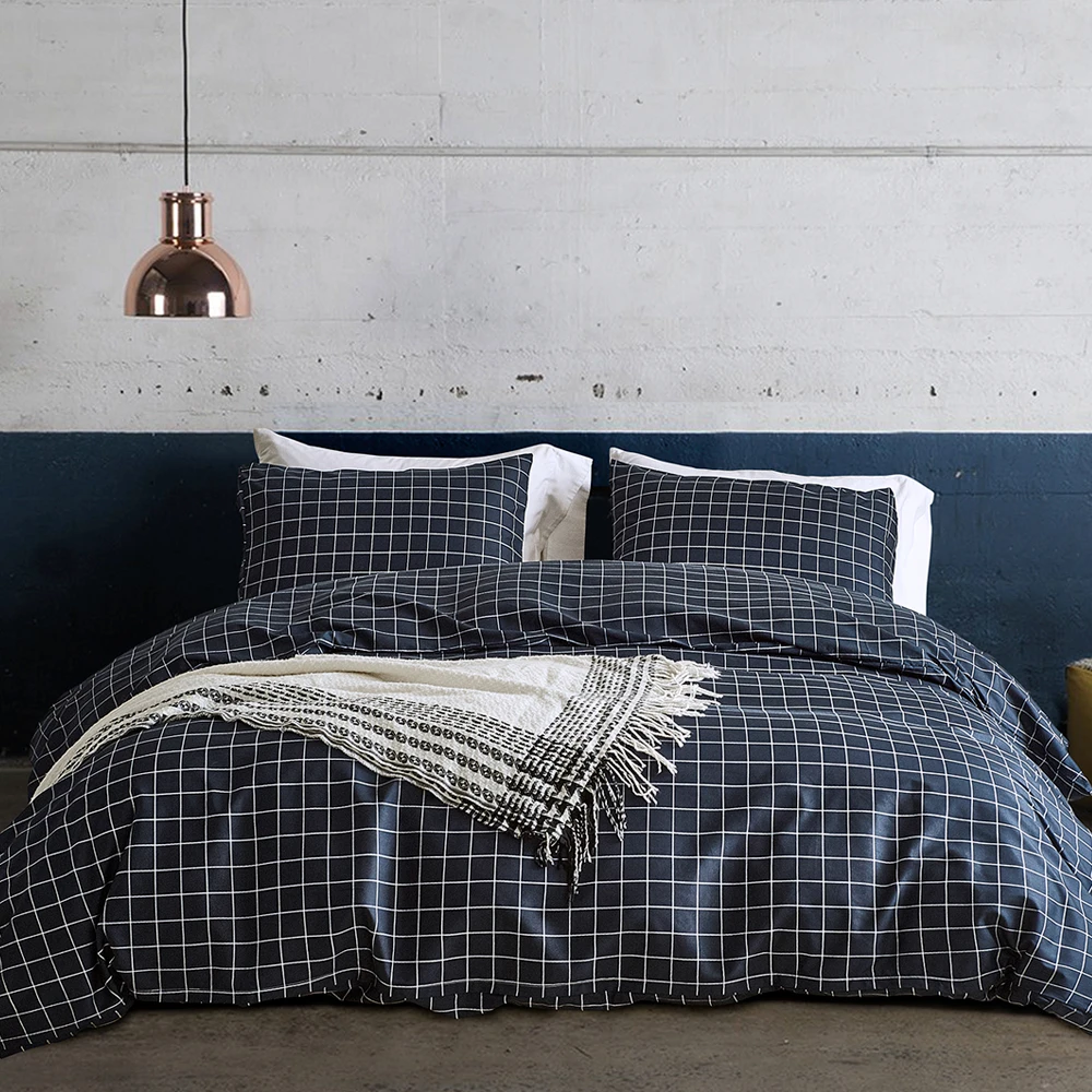 

nordic style Home comforter bed set duvet covers Bedclothes Quilt Cover + Pillow cases bedding set fresh Twin Queen King Size
