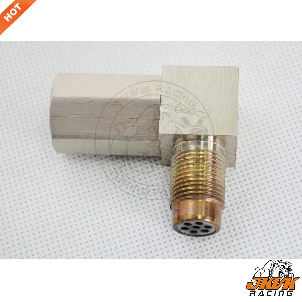 JKVK гоночный расширитель датчика кислорода O2 90 градусов m18* 1,5 с мини Cat Spacer расширение выхлопной трубы