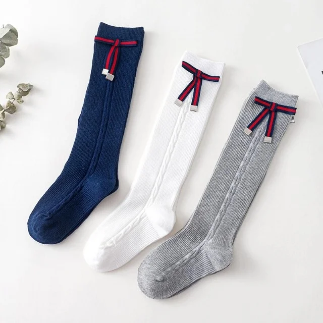 

Baby Girls Socks Knee High Princess Socks With Bows Classic Sweet Socks Long Tube Kids Dress Accessories Autumn Winter Socks