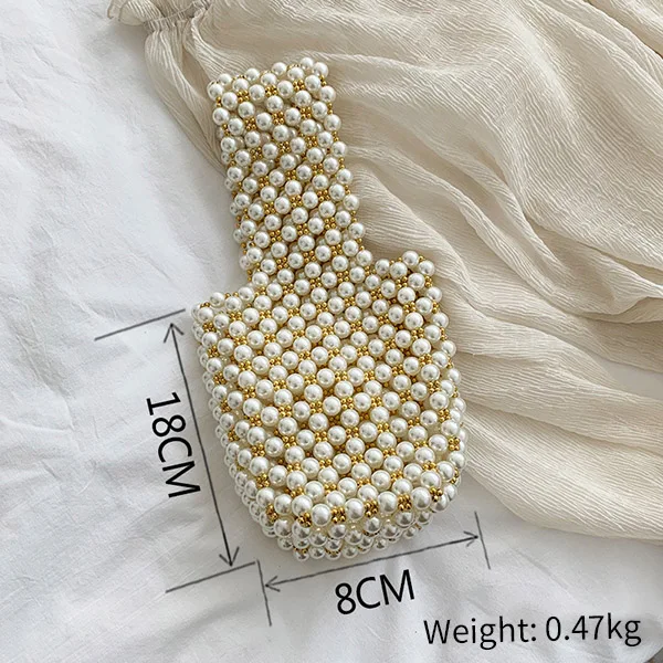beige model J Ручные жемчужные вечерние сумки для женщин роскошные маленькие бисерные коробка с откидной крышкой жемчужные клатчи сумочки и клатчи Дамская мини сумка через плечо - Цвет: beige model J