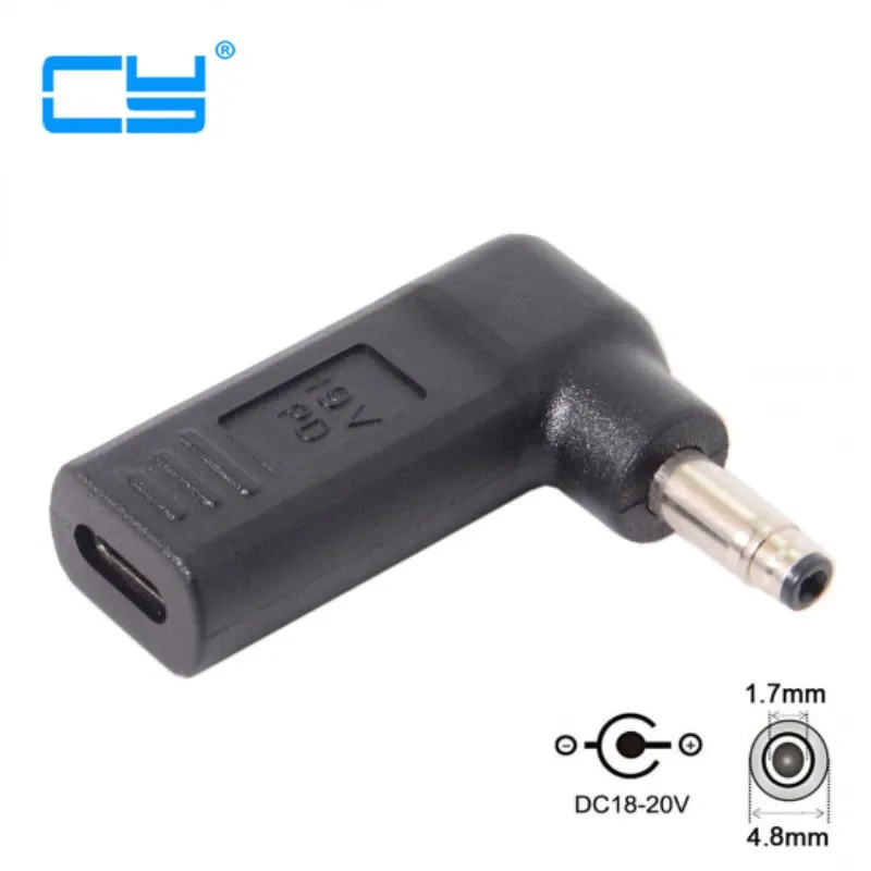 USB 3 1 Тип C USB-C переменного тока в постоянный 19V 4 8*1 7 мм адаптер PD эмулятор триггер 90