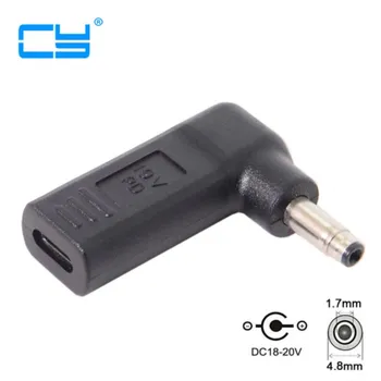 

USB 3.1 Type C USB-C to DC 19V 4.8*1.7mm Adapter PD Emulator Trigger 90 Degree Angled for HP Laptop