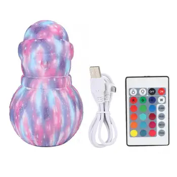 

LED Snowman Starry Sky Moon Light USB Charging Decoration Night Lamp with Remote Control
