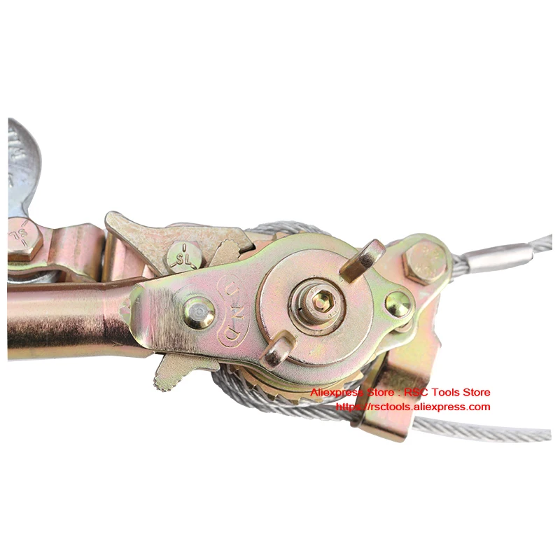 2T Japanese Style Ratchet Cable Puller Hand Steel Wire Rope Puller Ratchet Pulling Wire Grip