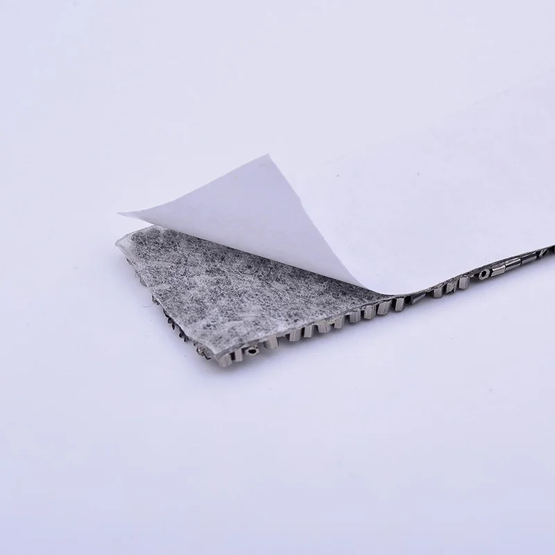 JUNAO 2.3*36cm Gray Inlaid Tube Rhinestone Ribbon Hot-Fix Strass Mesh Chain Non Sewing Crystal Stones Band Trim For Home Textile