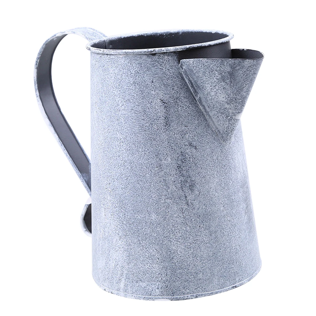 Shabby Chic Galvanised Metal Iron Flower Buckets Plants Planter Pot Bucket Flower Vases Home Balcony Floral Decor