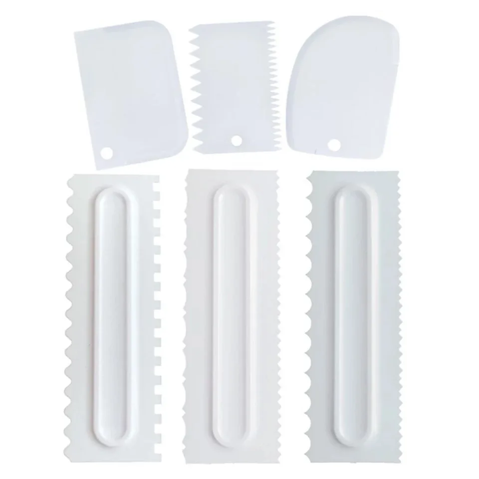 9Pcs/Set Cream Scraper Irregular Teeth Edge DIY Scraper Cake Decorating Fondant pastry cutters Baking Spatulas Tools ZXH