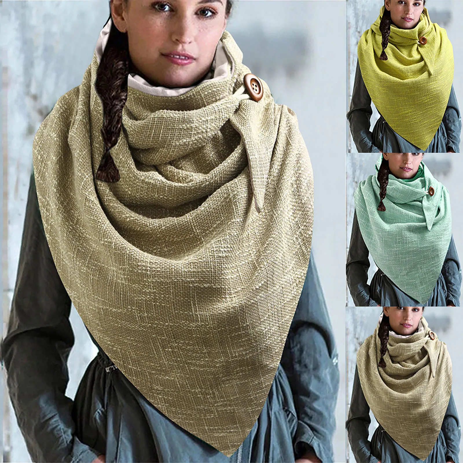 

2020 Winter Warm Gifts Women Solid Scarf Fashion Retro Female Multi-Purpose Shawl Scarf Neck hijab New Style invierno Protect