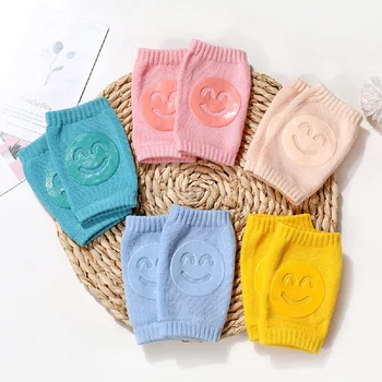 

Kids Non Slip Crawling Elbow Infants Toddlers Baby Accessories Smile Knee Pads Protector Safety Kneepad Leg Warmer Girls Boys