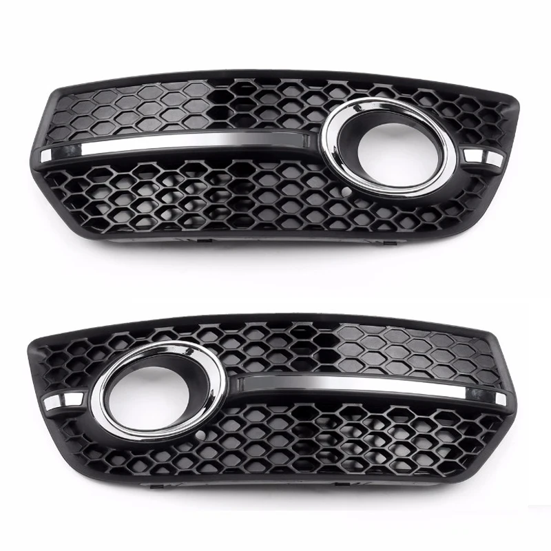 

new Chrome Car front Bumper Grille Fog Light Cover Lamp Hoods OEM code 8R0807681/8R0807682 for Audi Q5 S LINE 2010-2012