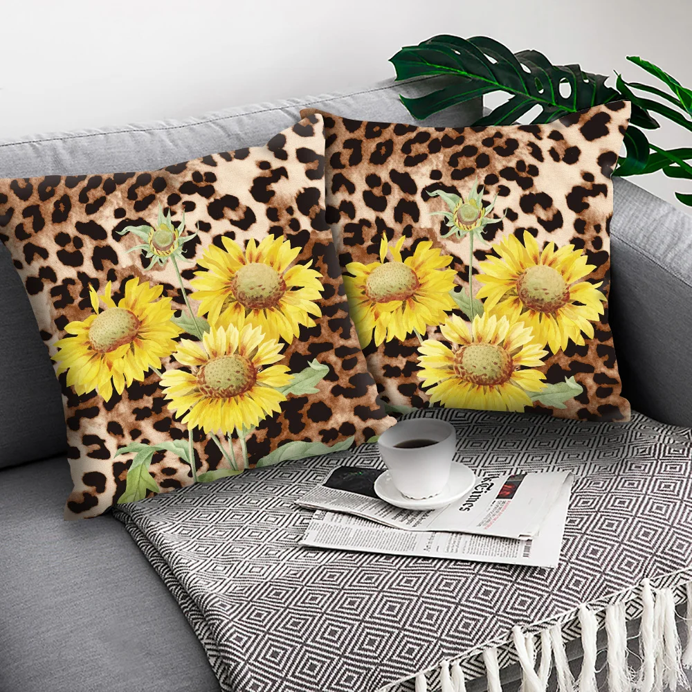 MTMETY Double sided Printing Cushion covers Animal Leopard Decorative