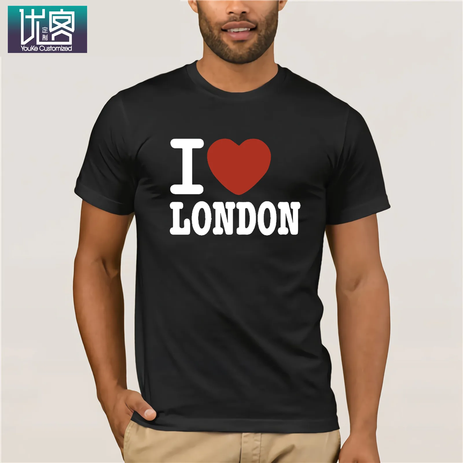 GILDAN Модная брендовая футболка для женщин I LOVE LONDON Political с коротким рукавом принтом