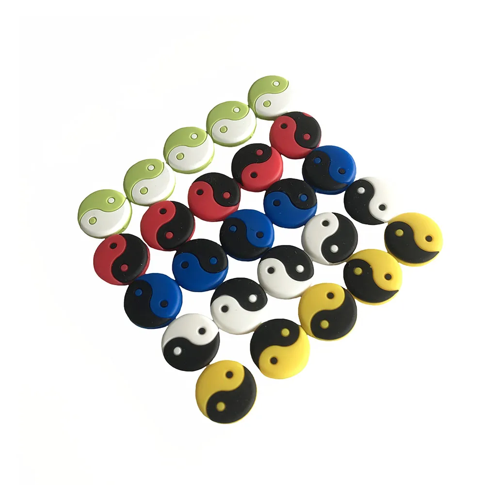 

100Pcs Multicolor Tai Chi Tennis Damper Shock Absorber to Reduce Tenis Racquet Vibration Dampeners