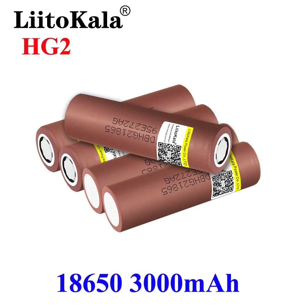 Аккумуляторная батарея LiitoKala для электронной сигареты HG2 18650 3000 мАч высокий ток 30