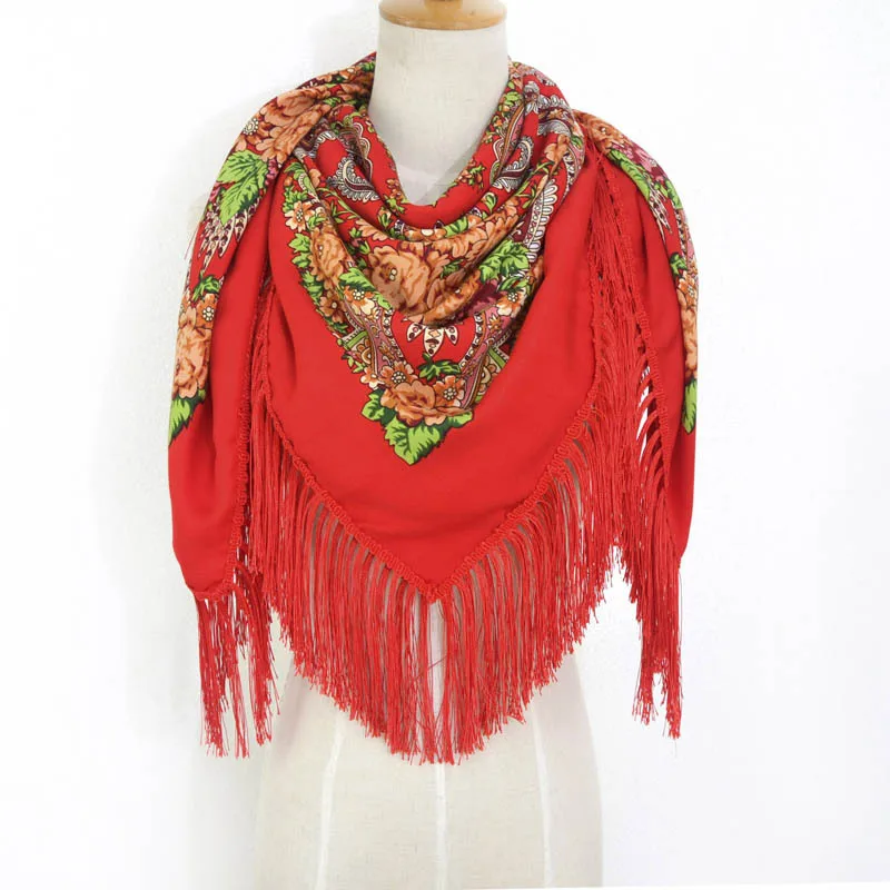 Новинка Зима 2018 роскошный брендовый хлопковый русский женский шарф с принтом