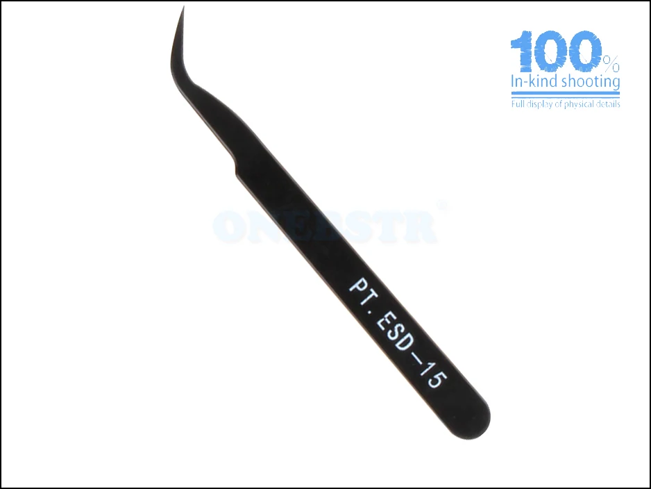 Anti-static small tweezers stainless steel straight elbow cleaning residual supplies tools DIY 3d Printer parts 12