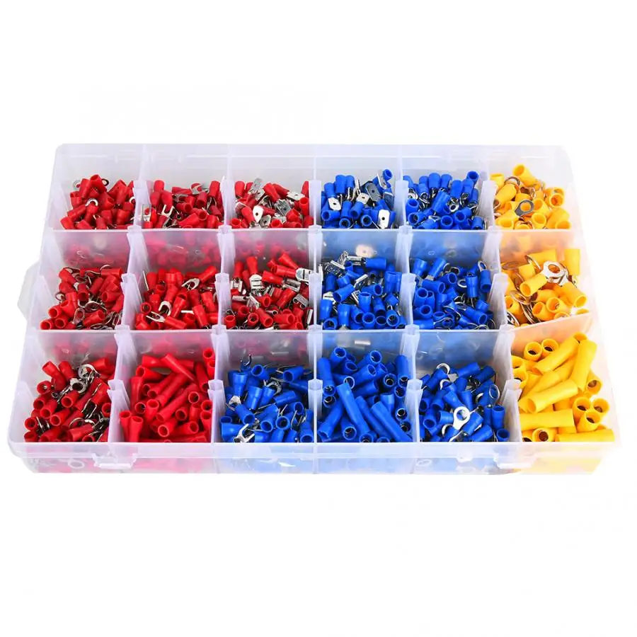 

1200pcs Insulated Crimp Terminals Set Electrical Wire Connector Assorted Kit
