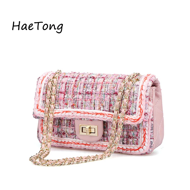 Шерстяные сумки для женщин 2019 известный бренд и сумочки маленькая клетчатая