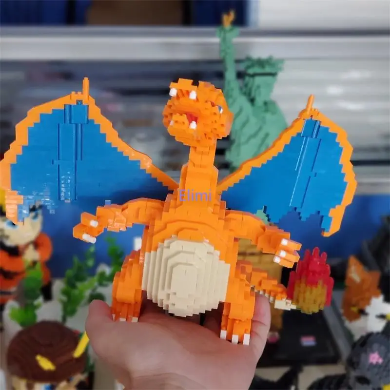 Мультяшные арканские собаки мини блоки Charizard DIY Строительные кирпичи Blastoise Дети