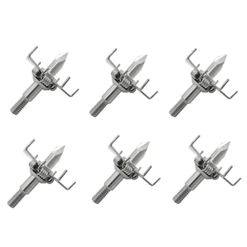 

6Pc Broadheads 100 Grain Archery Hunting Small Game Sharp Judo Hammer Crossbow Compound Bow Arrows Tips