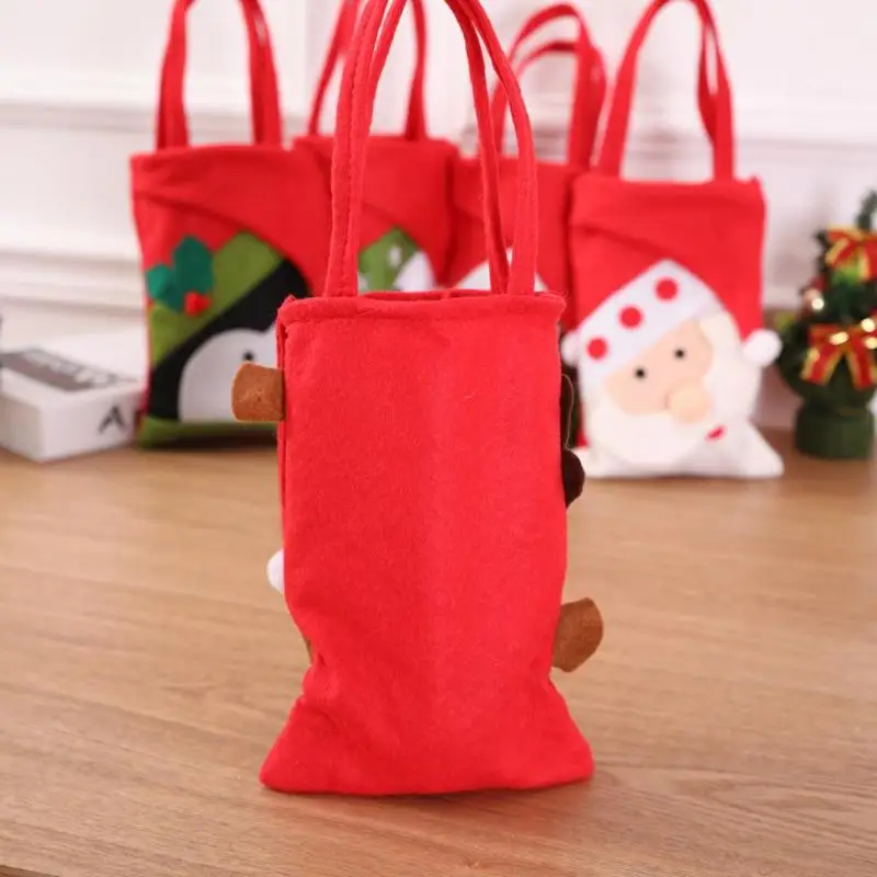 ChristmasTree Decor Gift Holders Santa Claus Snowman Elk Gift Bag Pouch Xmas Candy Holder New Year Products 33*11cm