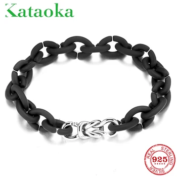 

Round Charm beads Men's bracelets for Women Accessories black Hard Rubber Bracelets handmade Gift