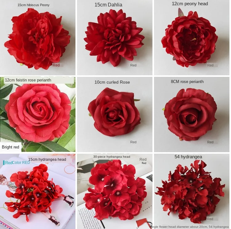 Stili Multipli Bouquet Di Fiori Di Peonia Belle Rose Di Seta Rosse Fiori Artificiali Decorazioni Per La Tavola Di Nozze Per La Casa Organizzare Fiori 