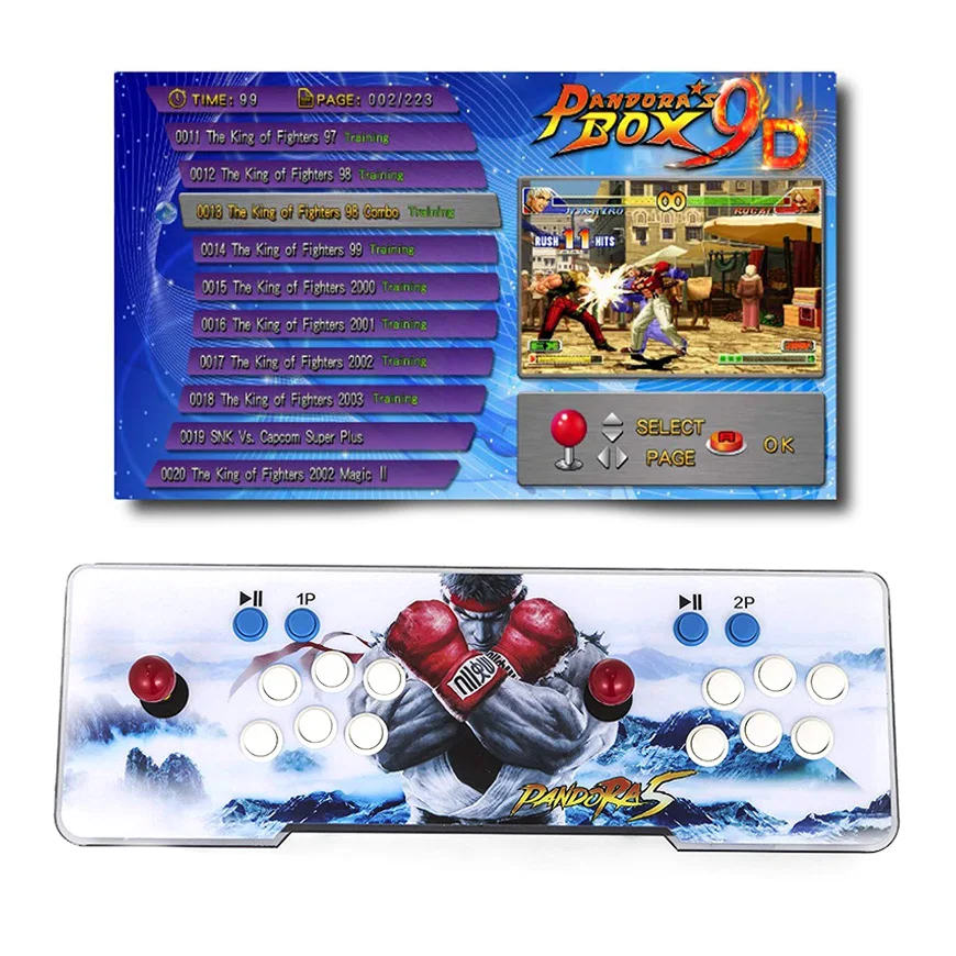 Pandora Box 9D 2500 В 1 аркадная игровая консоль 3D игра для ТВ ПК PS3 монитор 2 игрока контроллер Pandora видео аркадная машина