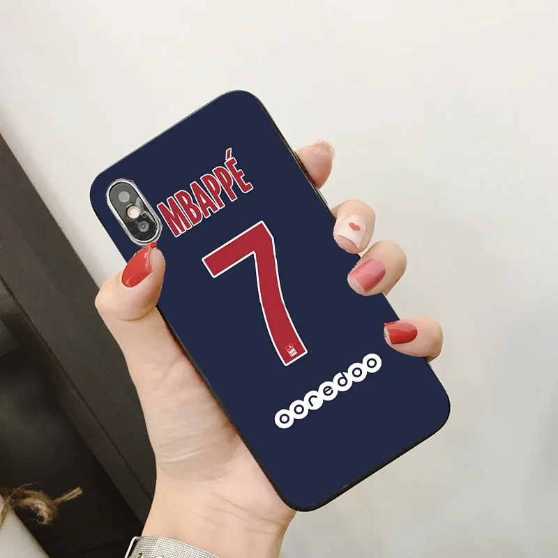 Чехол для телефона FC Париж PSG FC для iphone XR 11 Pro XS Max X 5 5S черный DIY черный мягкий чехол для Mbappe iphone SE 7 8 6 6S 7Plus