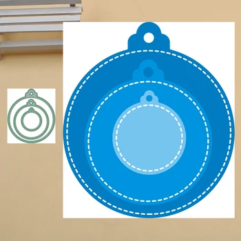 

Lucky Goddess Craft Metal cutting dies 3pcs circle Tag Scrapbook paper craft knife mould blade punch stencils dies 2019