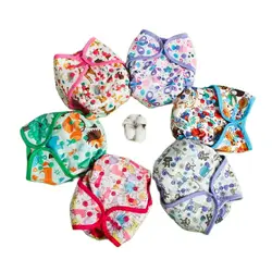 Couches de nuit pour bébés de 0 à 6 mois, lavables, réutilisables, écologiques, en coton, imperméables 