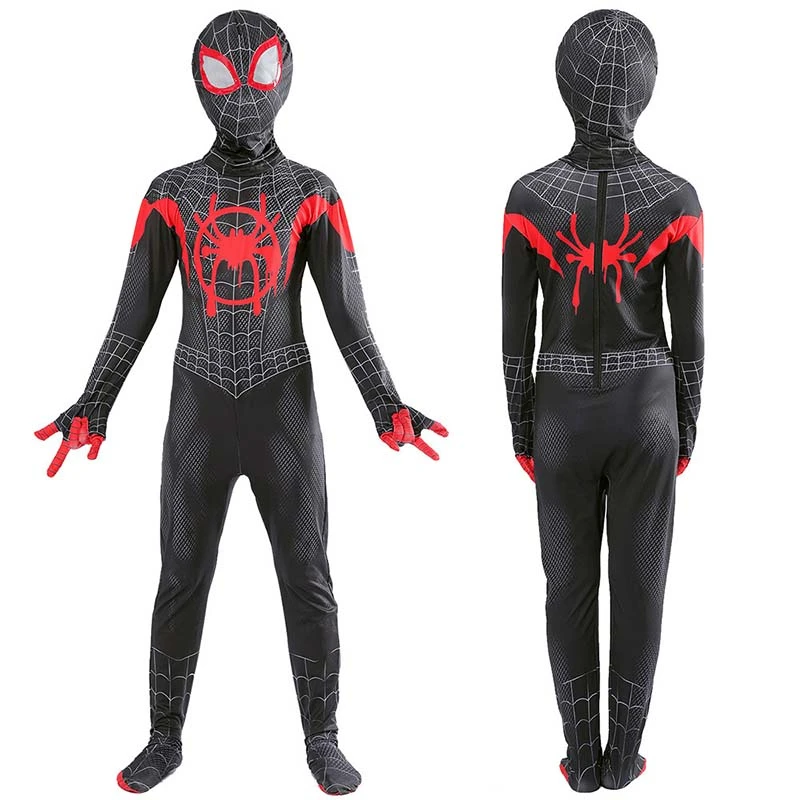 

Halloween Cosplay Boys Kid Clothes Spiderman Transforms Jumpsuit Matching Headgear 3T-8T Carnival Role Play Prom Gown Costume