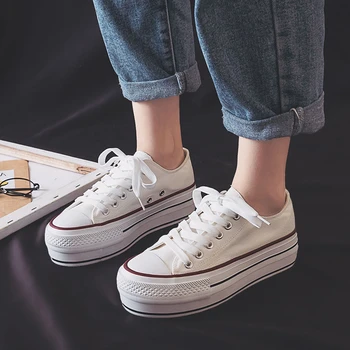 thick sole white shoes