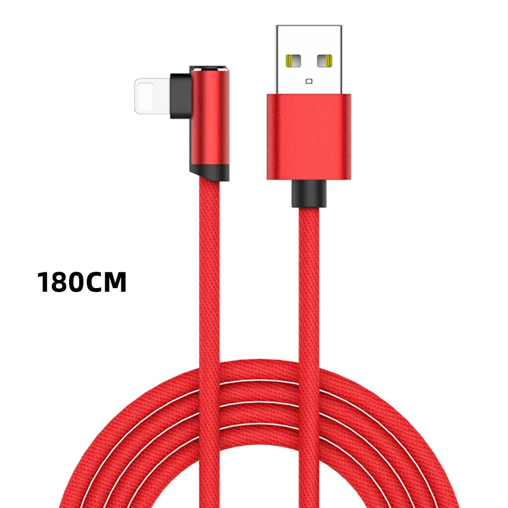 FDBRO USB зарядное устройство быстрый кабель для IPhone X, XR, XS, MAX, SE, 6 S, 6 S, 7, 8 Plus, IPad, телефон, длинный шнур, зарядка, Micro Usb кабель - Цвет: ios-red1.8m