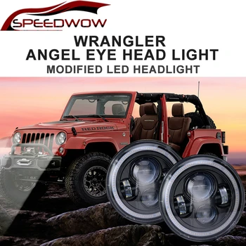 

SPEEDWOW 1 PCS Motorcycle 7" LED Headlights Fog Turn Signal Light Bulb LED Lamp For Jeep Wrangler JK TJ Land Rover Harley
