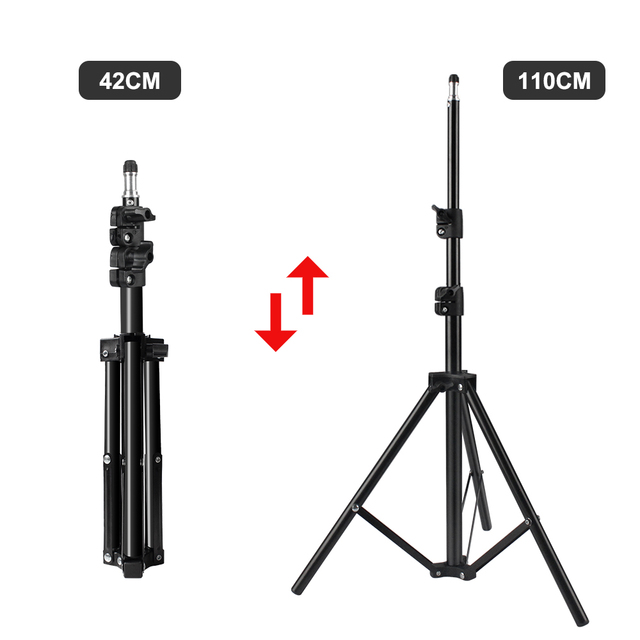 Aluminum Stand Portable Tripod with1/4 Screw Selfie Tripod for Camera Phone Photography Light Ring Lamp Go Pro