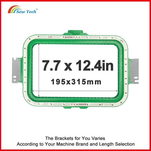 Sew Tech Magnetic Hoops for Tajima Toyota Embroidery Mighty Magnet Frames 7.7x12.4in 195x315mm