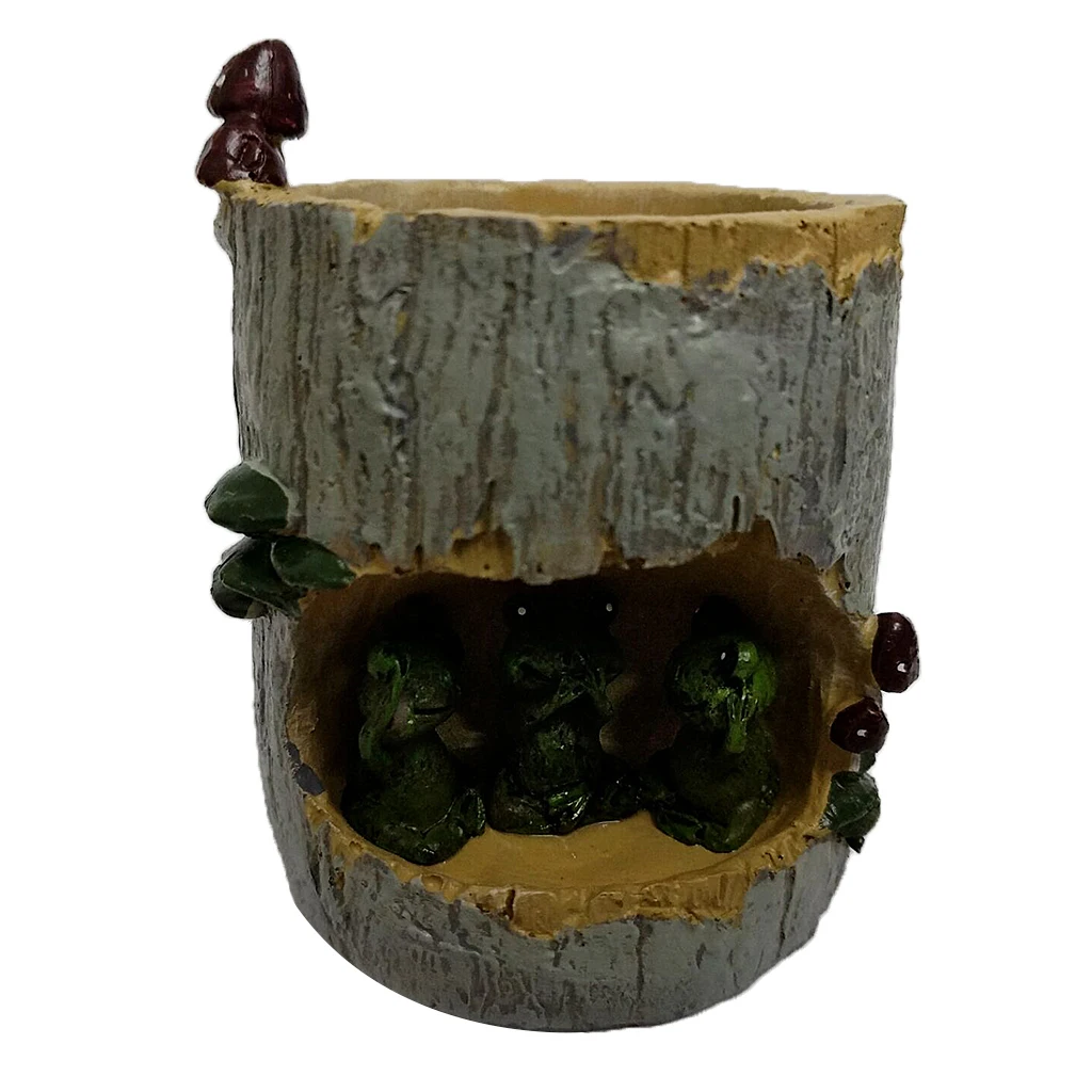 Home Yard Flower Succulent Bonsai Trough Box Green Frog Plant Bed DIY Pot