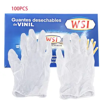 

100Pcs/Box Disposable Clear Food-Grade Plastic Gloves for Kitchen Cooking QX2B